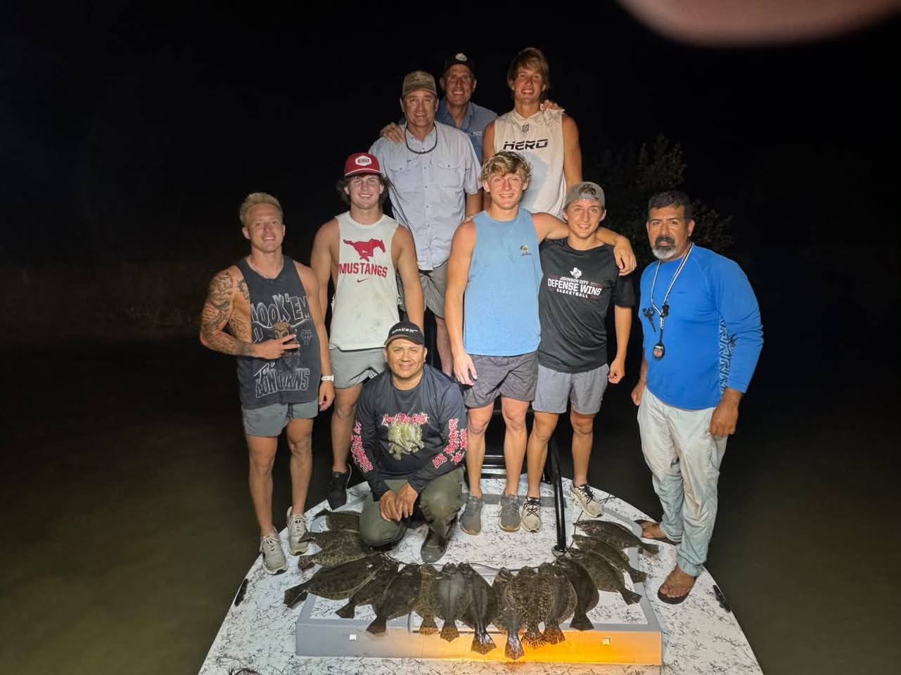 Group with flounder catch Lesco Outfitters